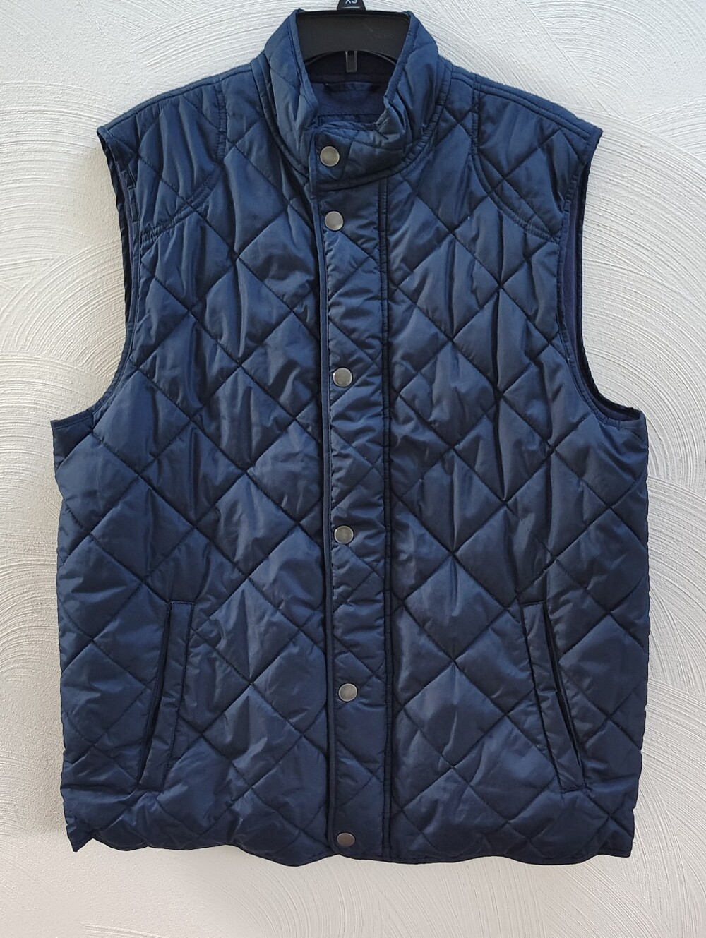 Gap Blue Navy Quilted Puffer Vest Full Zip Pockets Men's Sz L